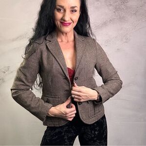 Eddie Bauer lined blazer jacket business attire